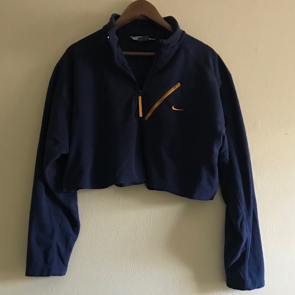 Nike Sweaters - Navy Nike Cropped 1/4 Zip